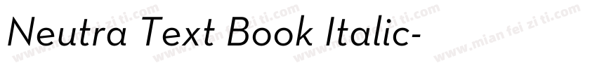 Neutra Text Book Italic字体转换